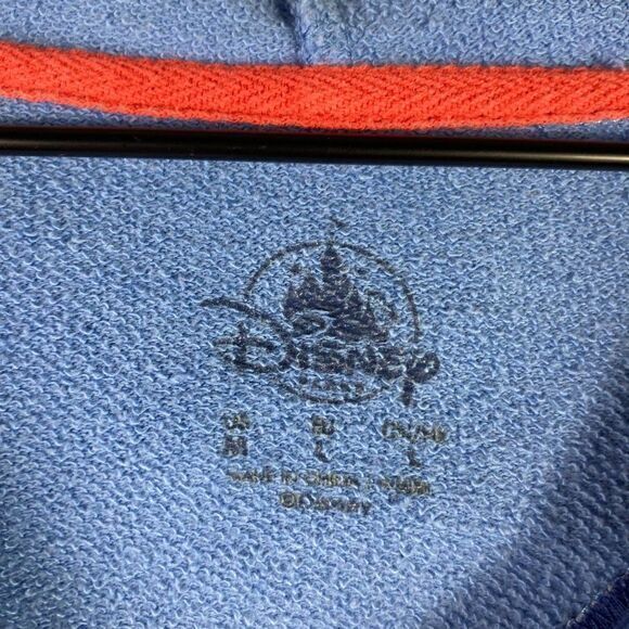 Disney Sweatshirt Stitch Lilo Pullover Hooded  Blue Size Medium Mens Long Sleeve - Picture 2 of 9